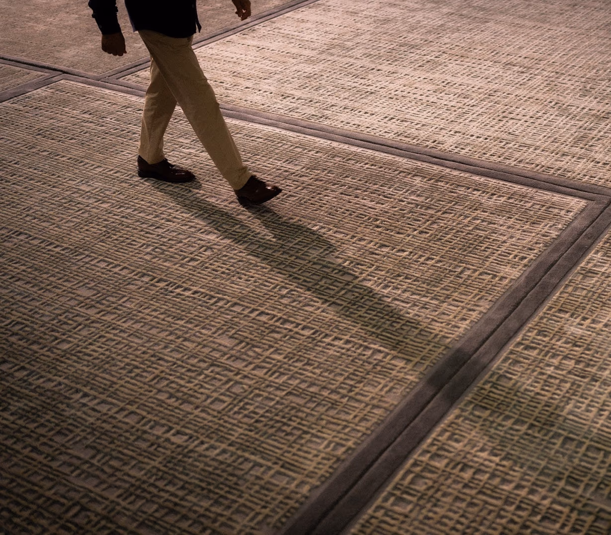 Hospitality lounge featuring custom carpet by TCC